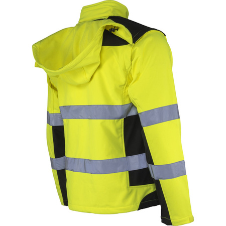 Lahti Pro SOFTSHELL ostrzegawczy z odpinanymi rękawami żółty rozmiar S CE