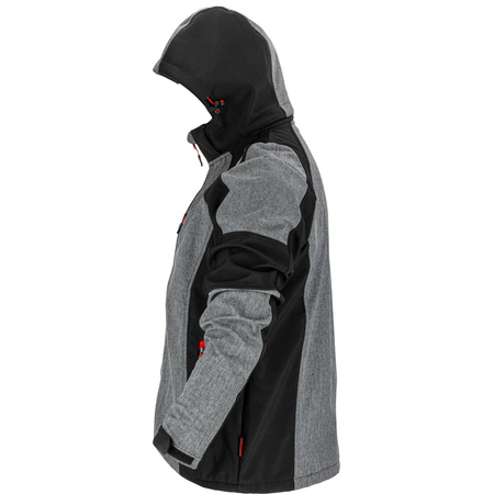 Lahti Pro Kurtka SOFTSHELL z kapturem szaro-czarno-czerwony rozmiar M CE