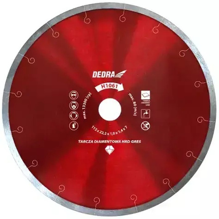DEDRA Tarcza diam. HRD GRES 115x22,2mm