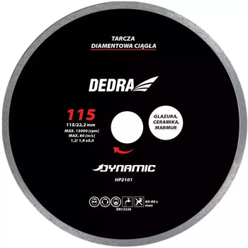 DEDRA Tarcza diamentowa 125mm/22.2mm Dynamic