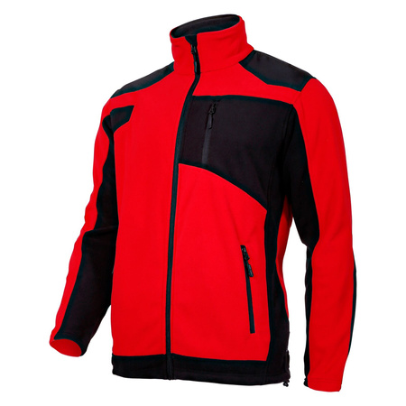 Lahti Pro Bluza polarowa ze wzmocnieniami czerwono-czarne rozmiar 2XL CE