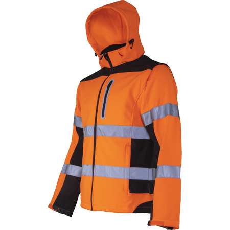 Lahti Pro SOFTSHELL ostrzegawczy z odpinanymi rękawami pomarańczowy rozmiar M CE