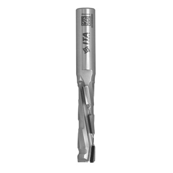 Frez diamentowy CMT DTA Z1+1 Ø12 I=45 L=90 S=12 RH | 5PCD+1HM | H2,5 | 2-spiralny | Korpus: stal