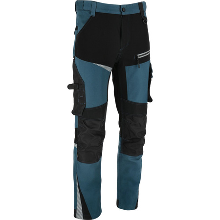 Lahti Pro Spodnie turkusowo-czarne ze wstawkami ze stretchu rozmiar 2XL CE