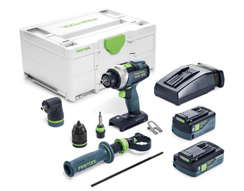 Festool Akumulatorowa wiertarko-wkrętarka udarowa TPC 18/4 5,2/4,0 I-Set QUADRIVE