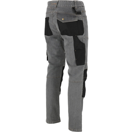 Lahti Pro Spodnie jeansowe szare stretch ze wzmocnieniem rozmiar 3XL CE