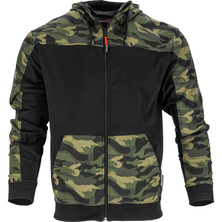 Lahti Pro Bluza z kapturem i suwakiem moro zielono-czarne rozmiar 2XL CE