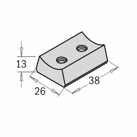 CMT Klin do głowic  38x26x13mm Typ.693