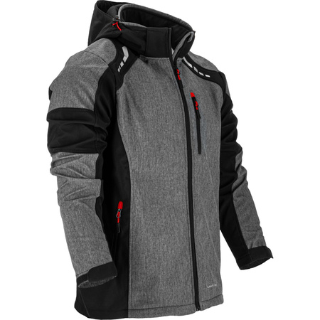 Lahti Pro Kurtka SOFTSHELL z kapturem szaro-czarno-czerwony rozmiar M CE