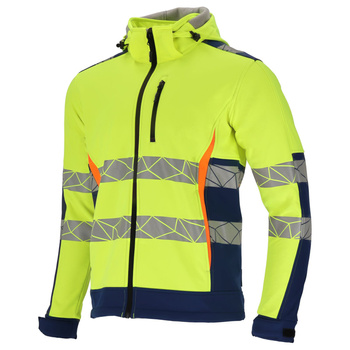Lahti Pro Kurtka SOFTSHELL ostrzegawcza żółto-niebieska rozmiar S CE