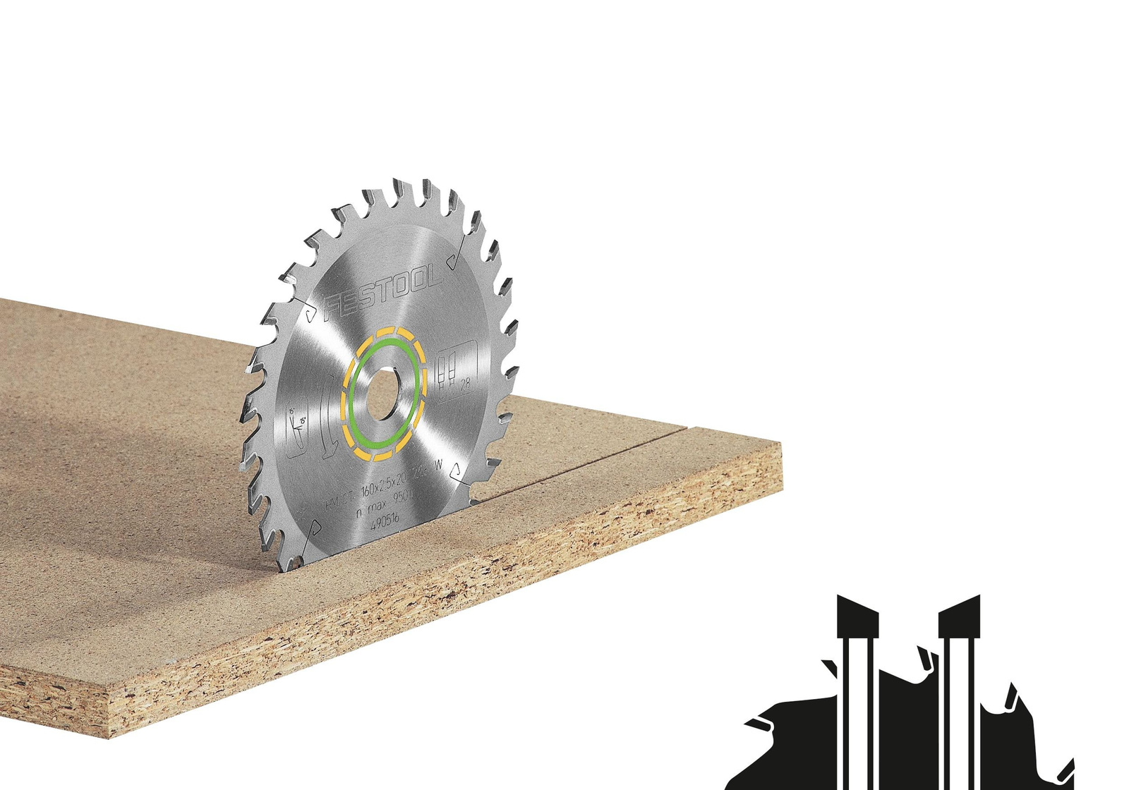 [Image of Tarcza pilarska WOOD UNIVERSAL HW 160x2,2x20 W28]