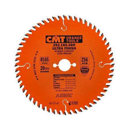 CMT Piła do cięcia poprzecznego do elektronarzędzi 165mm(20) Z-56 Typ.292