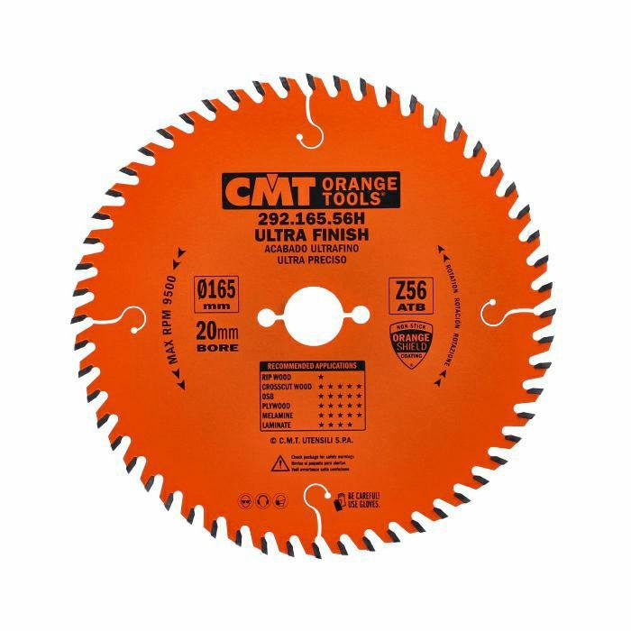 Piła tarcza do Drewna Laminatu płyt 165x20x2,2 56 Zębów CMT 292.165.56H