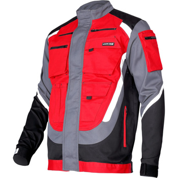 Lahti Pro Bluza czarno-szaro-czerwona 100% bawełna z odblaskami rozmiar 3XL CE