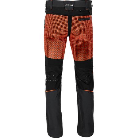 Lahti Pro Spodnie dekarskie czarno-pomarańczowe ze wstawkami stretch rozmiar 3XL CE