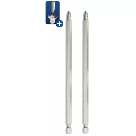 DEDRA Końcówki wkrętakowe Phillips PH2x150mm, 2szt blister