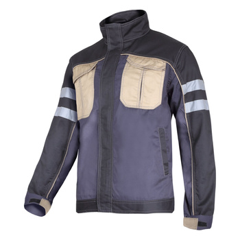 Lahti Pro Bluza szaro-czarno-beżowa z pasami odblaskowymi rozmiar 3XL CE