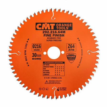 CMT Piła do cięcia poprzecznego do elektronarzędzi 216mm(30) Z-64 Typ.292