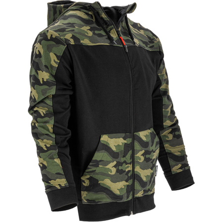Lahti Pro Bluza z kapturem i suwakiem moro zielono-czarne rozmiar 2XL CE