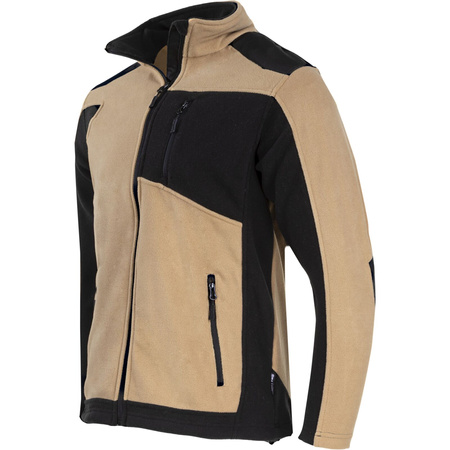 BLUZA POLAR ZE WZMOCN  BEŻ-CZAR  2 XL