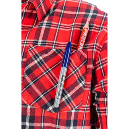 Lahti Pro Koszula flanelowa czerwono-granatowa gramatura 170g rozmiar XL CE