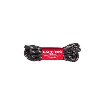 Lahti Pro Sznurowadła okrągłe czarno-szare L904022P 10 PAR 120CM