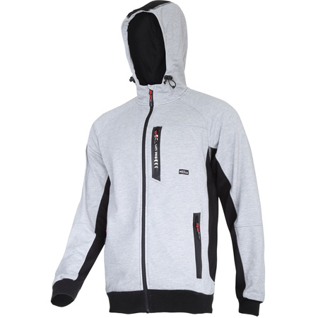 Lahti Pro Bluza z kapturem i suwakiem szaro-czarna rozmiar 3XL CE