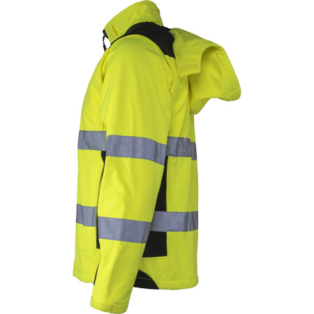 Lahti Pro SOFTSHELL ostrzegawczy z odpinanymi rękawami żółty rozmiar S CE