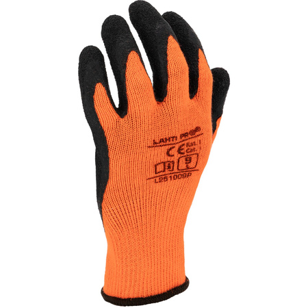 Lahti Pro Rękawice ocieplane czarno-pomarańczowe L251009P rozmiar 9 CE