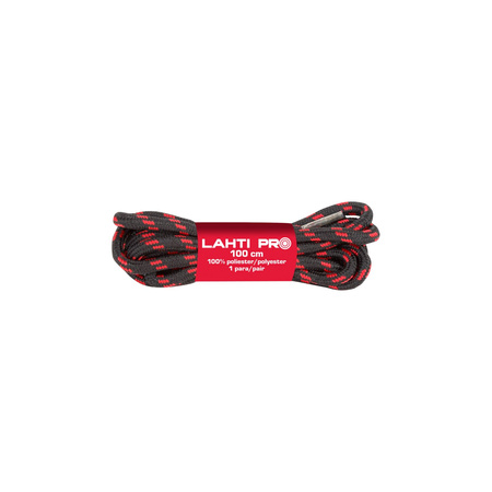 Lahti Pro Sznurowadła okrągłe czarno-czerwone L904012P 10 PAR 120CM