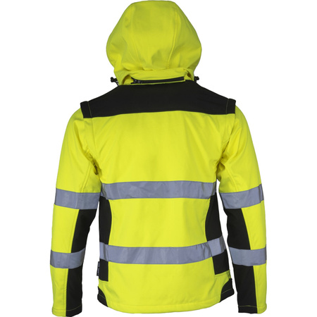 Lahti Pro SOFTSHELL ostrzegawczy z odpinanymi rękawami żółty rozmiar L CE