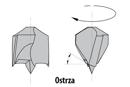 CMT Wiertło nieprzelotowe długie D-4mm I-43mm L-70mm S-10x20mm Obroty Lewe Typ.309