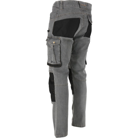 Lahti Pro Spodnie jeansowe szare stretch ze wzmocnieniem rozmiar 2XL CE