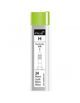 PICA Wkłady do Ołówka Automatycznego Fine Dry 7070 – 0,9 mm H – 24 szt.