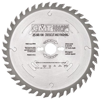 CMT Piła do cięcia poprzecznego i wzdłużnego 250mm(35) Z-40 Typ.285-291-294
