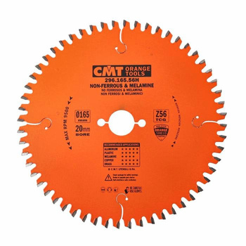 CMT Piła do materiałów nieżelaznych oraz płyt laminowanych 165mm(20) Z-56 Typ.296-297
