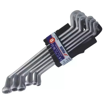 DEDRA 6szt.CrV 6-17 klucze oczkowe odgięte