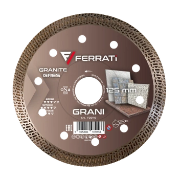 FERRATI Tarcza diamentowa tnąca 125mm GRANI