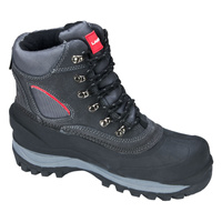 Lahti Pro Śniegowce zamsz / oxford szaro-czerwone rozmiar 42