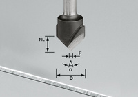 Festool Frezy do wpustów w kształcie V HW S8 D18-90°/Alu