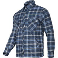 Lahti Pro Koszula flanelowa ocieplana granatowo-niebieska rozmiar 2XL CE