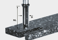 Festool Frez z płytkami wymiennymi do wpustów HW S12 D14/45 WM do frezowania blatów z szablonem APS 900