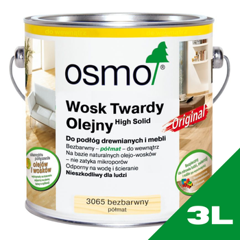 Osmo Wosk twardy olejny 3065- bezbarwny półmat 3L 