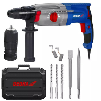 DEDRA Młotowiertarka SDS PLUS QC 1050W,0-980r/min,3 funk,walizka DED7852QC 