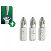 DEDRA Końcówki wkrętakowe Pozidriv PZ1x25mm, 3szt blister