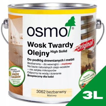 Osmo Wosk twardy olejny 3062- bezbarwny matowy 3L 