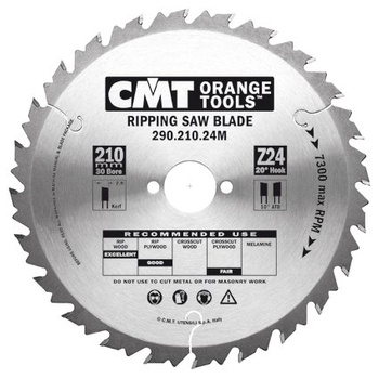 CMT Piła do cięcia wzdłużnego do elektronarzędzi 216mm(30) Z-24 Typ.290