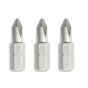 DEDRA Zestaw końcówek wkrętakowych Phillips PH1/2/3x25mm, blister
