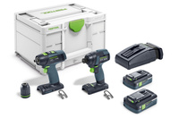 Festool Zestaw wiertarko-wkrętarka i zakrętarka TID 18 HPC 4,0 I-Set T18