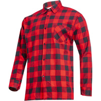 Lahti Pro Koszula flanelowa w kratę czerwona gramatura 170g rozmiar 2XL CE